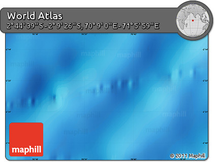 Physical Map of the Area around 2° 27' 3" S, 70° 37' 30" E