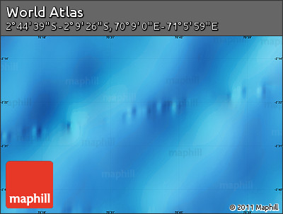 Physical Map of the Area around 2° 27' 3" S, 70° 37' 30" E