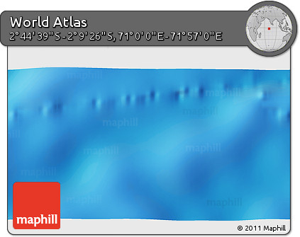 Shaded Relief 3D Map of the Area around 2° 27' 3" S, 71° 28' 29" E
