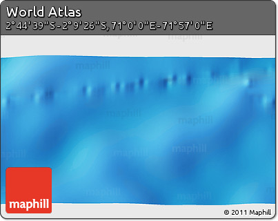 Shaded Relief 3D Map of the Area around 2° 27' 3" S, 71° 28' 29" E