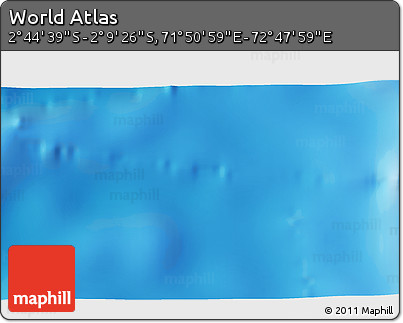 Shaded Relief 3D Map of the Area around 2° 27' 3" S, 72° 19' 29" E