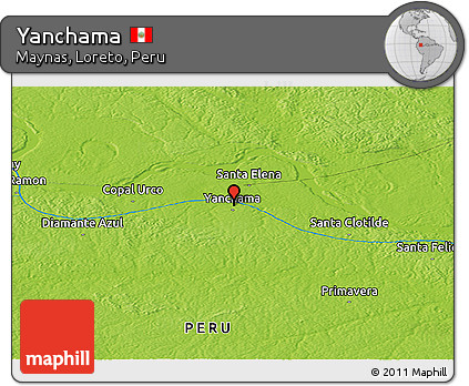 Physical Panoramic Map of Yanchama