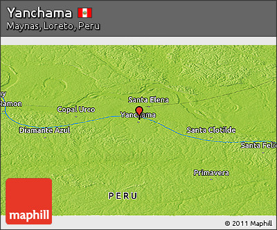 Physical Panoramic Map of Yanchama