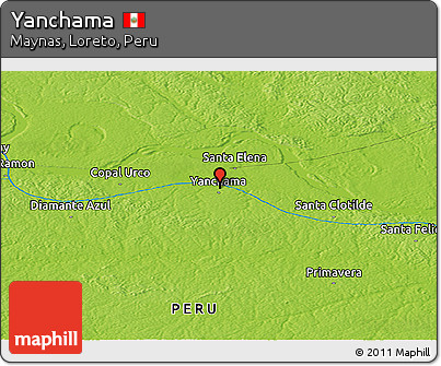 Physical Panoramic Map of Yanchama