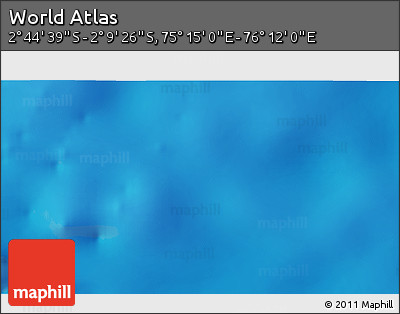 Shaded Relief 3D Map of the Area around 2° 27' 3" S, 75° 43' 29" E