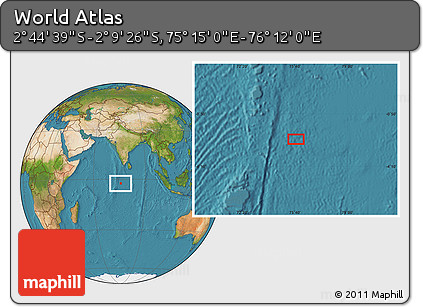 Satellite Location Map of the Area around 2° 27' 3" S, 75° 43' 29" E
