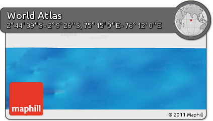 Physical Panoramic Map of the Area around 2° 27' 3" S, 75° 43' 29" E