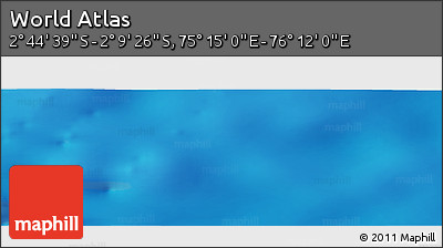 Physical Panoramic Map of the Area around 2° 27' 3" S, 75° 43' 29" E