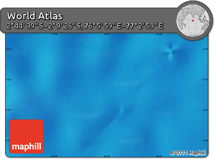 Physical Map of the Area around 2° 27' 3" S, 76° 34' 29" E