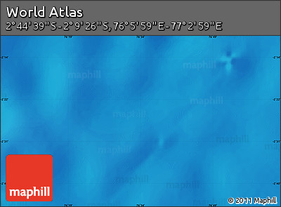 Physical Map of the Area around 2° 27' 3" S, 76° 34' 29" E