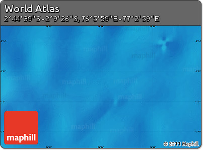 Physical Map of the Area around 2° 27' 3" S, 76° 34' 29" E