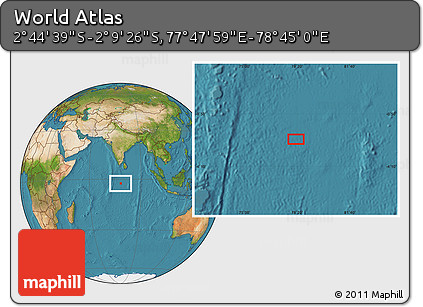 Satellite Location Map of the Area around 2° 27' 3" S, 78° 16' 30" E