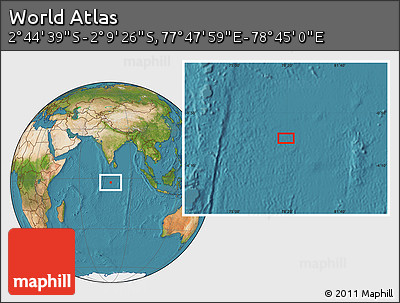 Satellite Location Map of the Area around 2° 27' 3" S, 78° 16' 30" E
