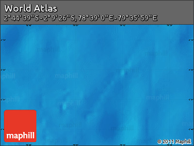 Physical Map of the Area around 2° 27' 3" S, 79° 7' 30" E