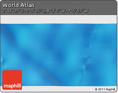 Physical 3D Map of the Area around 2° 27' 3" S, 7° 34' 30" W