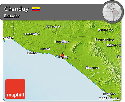 Physical 3D Map of Chanduy