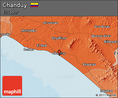 Political 3D Map of Chanduy