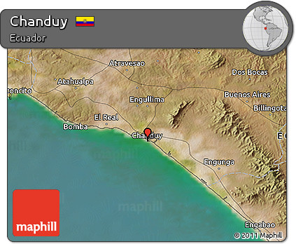 Satellite 3D Map of Chanduy