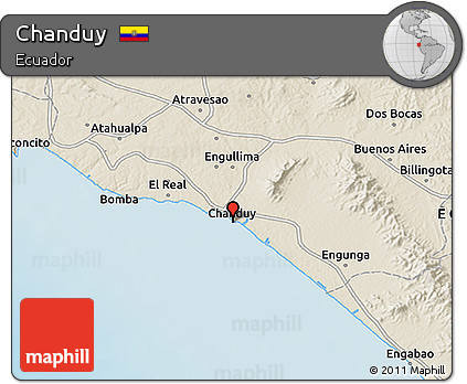 Shaded Relief 3D Map of Chanduy