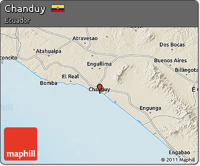 Shaded Relief 3D Map of Chanduy