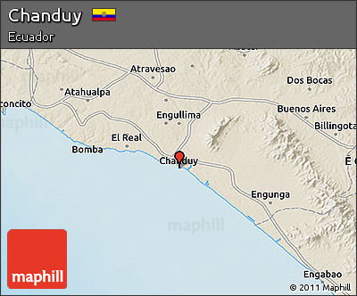Shaded Relief 3D Map of Chanduy