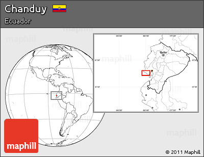 Blank Location Map of Chanduy