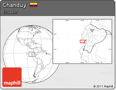 Blank Location Map of Chanduy