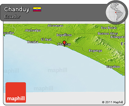 Physical Panoramic Map of Chanduy