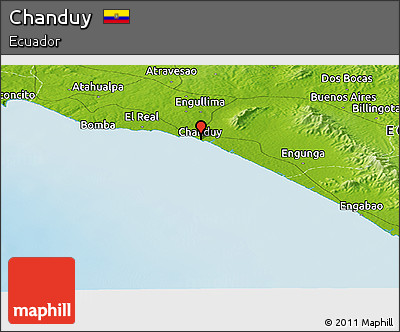 Physical Panoramic Map of Chanduy