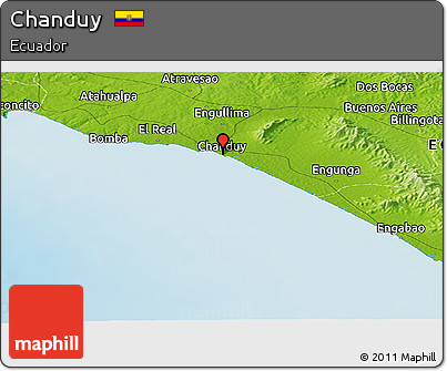 Physical Panoramic Map of Chanduy