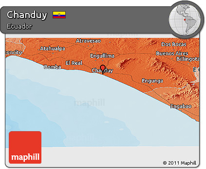 Political Panoramic Map of Chanduy