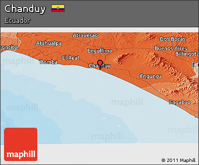 Political Panoramic Map of Chanduy