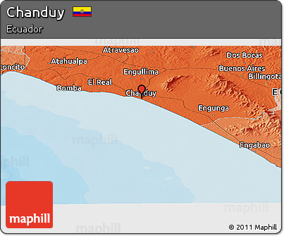 Political Panoramic Map of Chanduy