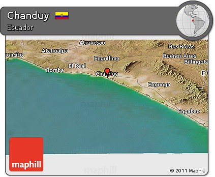 Satellite Panoramic Map of Chanduy