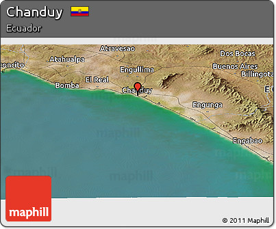Satellite Panoramic Map of Chanduy