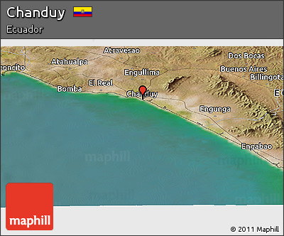 Satellite Panoramic Map of Chanduy
