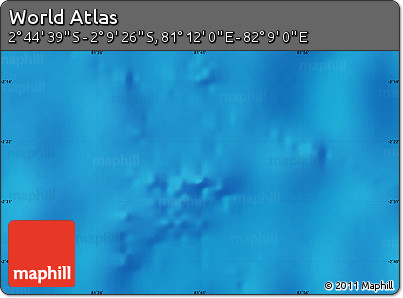 Physical Map of the Area around 2° 27' 3" S, 81° 40' 30" E