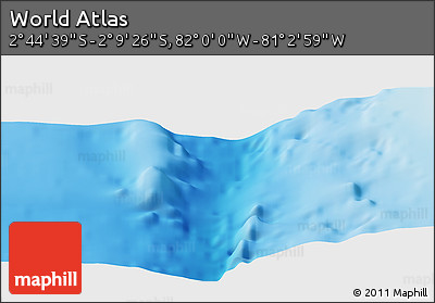 Physical Panoramic Map of the Area around 2° 27' 3" S, 81° 31' 30" W