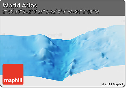 Physical Panoramic Map of the Area around 2° 27' 3" S, 81° 31' 30" W