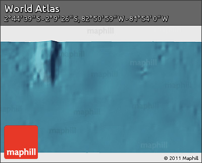Satellite 3D Map of the Area around 2° 27' 3" S, 82° 22' 30" W