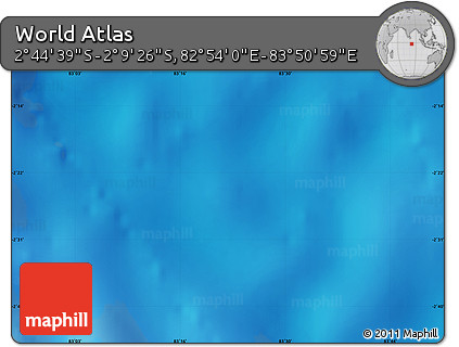 Physical Map of the Area around 2° 27' 3" S, 83° 22' 30" E