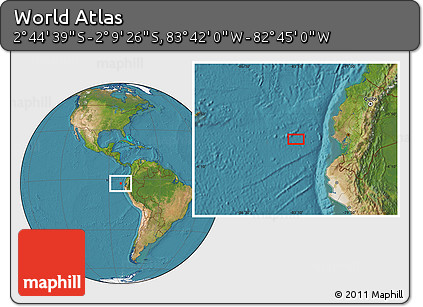 Satellite Location Map of the Area around 2° 27' 3" S, 83° 13' 29" W