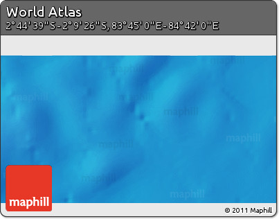 Physical 3D Map of the Area around 2° 27' 3" S, 84° 13' 29" E