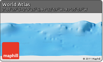 Physical Panoramic Map of the Area around 2° 27' 3" S, 84° 4' 29" W