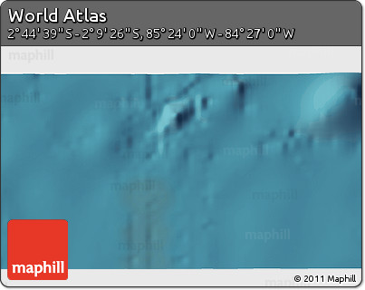 Satellite 3D Map of the Area around 2° 27' 3" S, 84° 55' 30" W