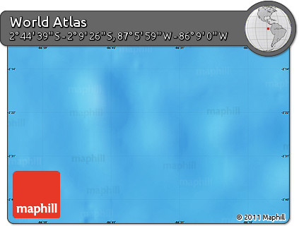 Shaded Relief Map of the Area around 2° 27' 3" S, 86° 37' 30" W