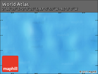 Shaded Relief Map of the Area around 2° 27' 3" S, 86° 37' 30" W