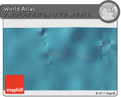 Satellite 3D Map of the Area around 2° 27' 3" S, 87° 37' 30" E
