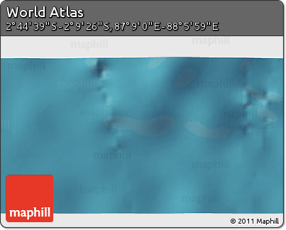 Satellite 3D Map of the Area around 2° 27' 3" S, 87° 37' 30" E