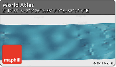 Satellite Panoramic Map of the Area around 2° 27' 3" S, 88° 28' 29" E